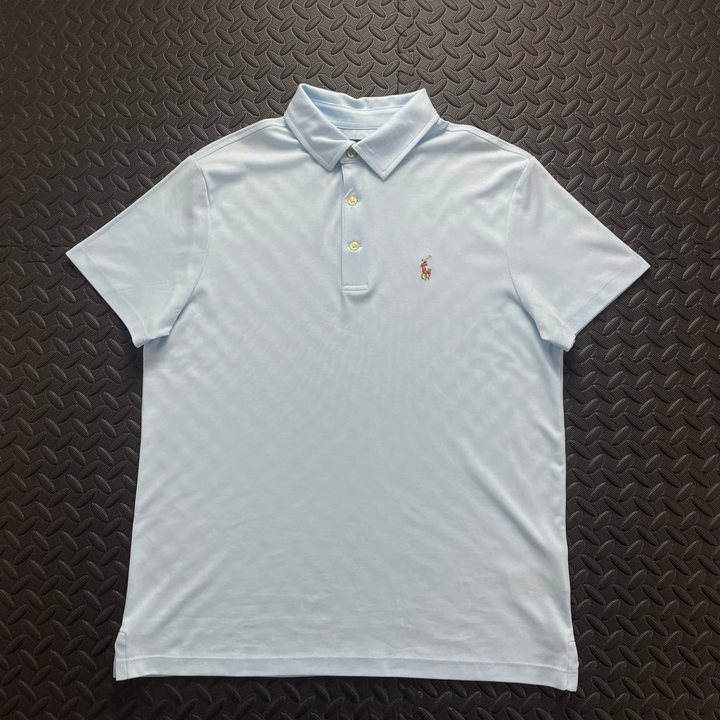 Ralph Lauren Soft Cotton Polo Shirt- Light Blue