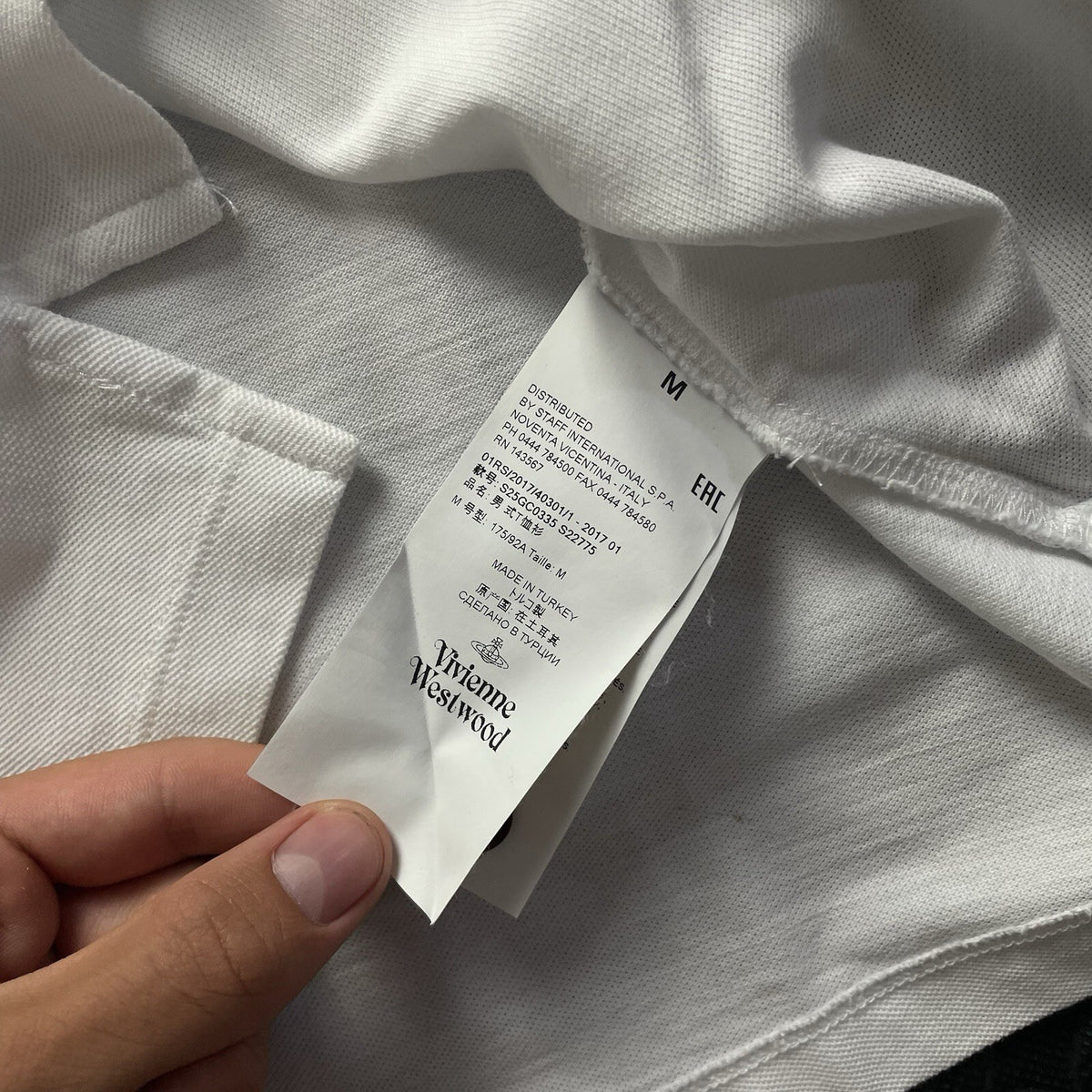 Vivienne Westwood White Polo Shirt | Men’s Slim Fit M / 3229