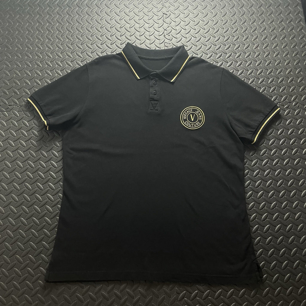 Versace Black Polo Shirt | Men’s Classic Fit M / 2877
