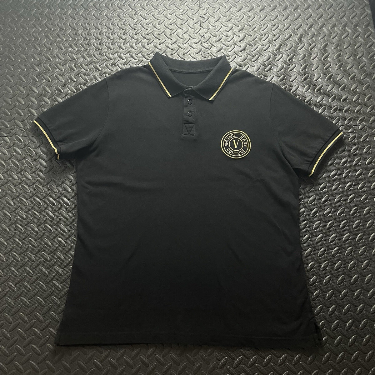 Versace Black Polo Shirt | Men’s Classic Fit M / 2877