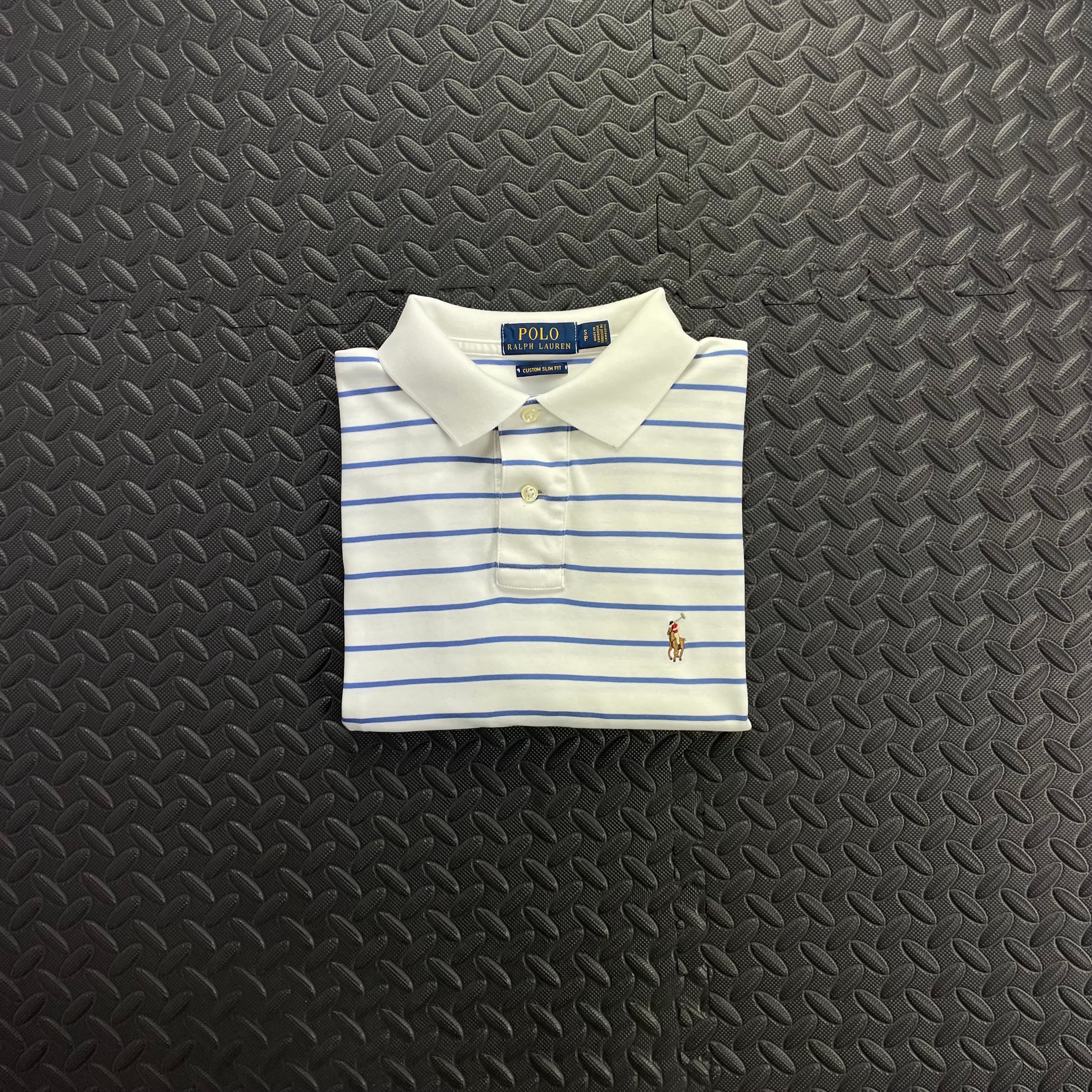 Ralph Lauren Striped Soft Cotton Polo Shirt - White