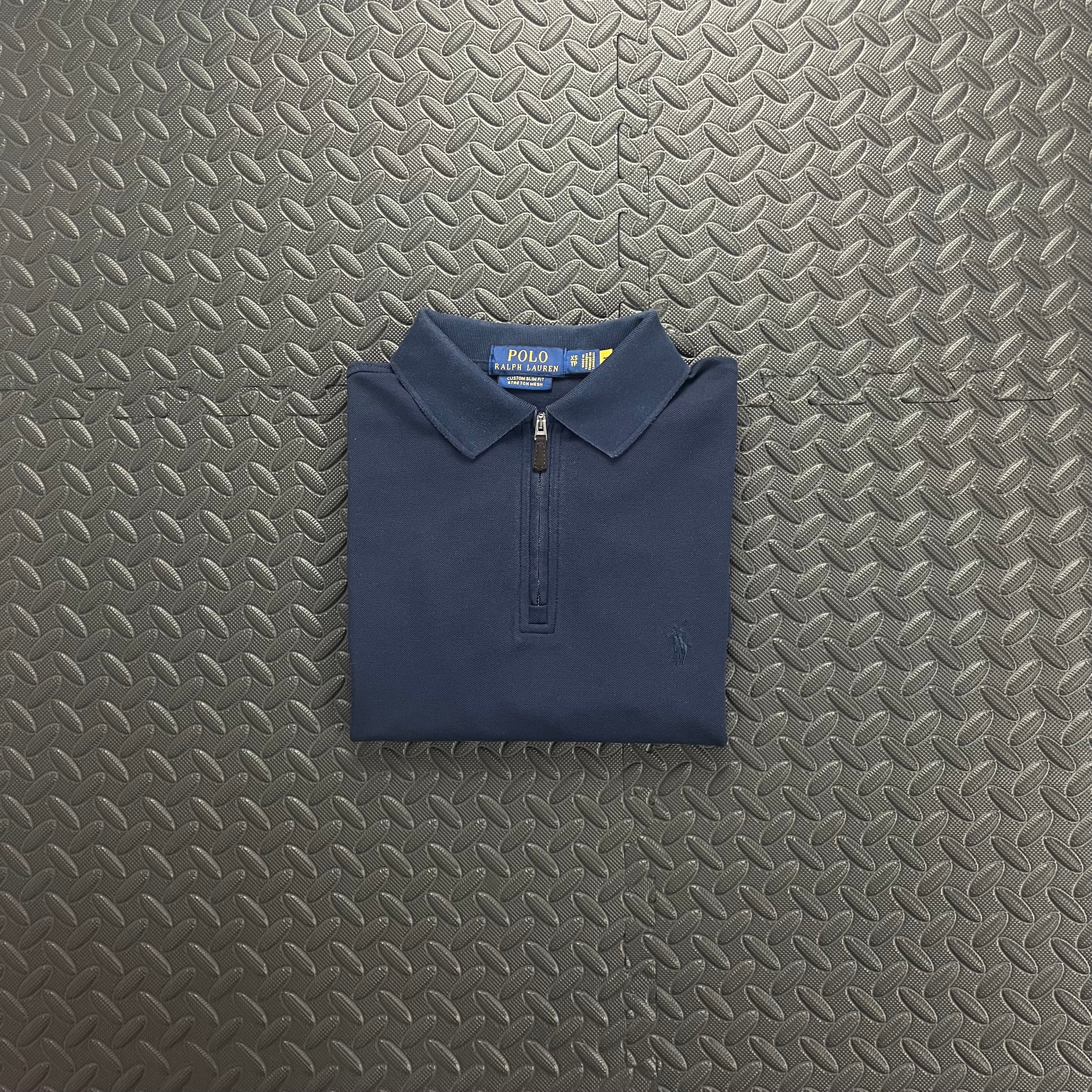 Ralph Lauren Quarter Zip Polo Shirt - Navy