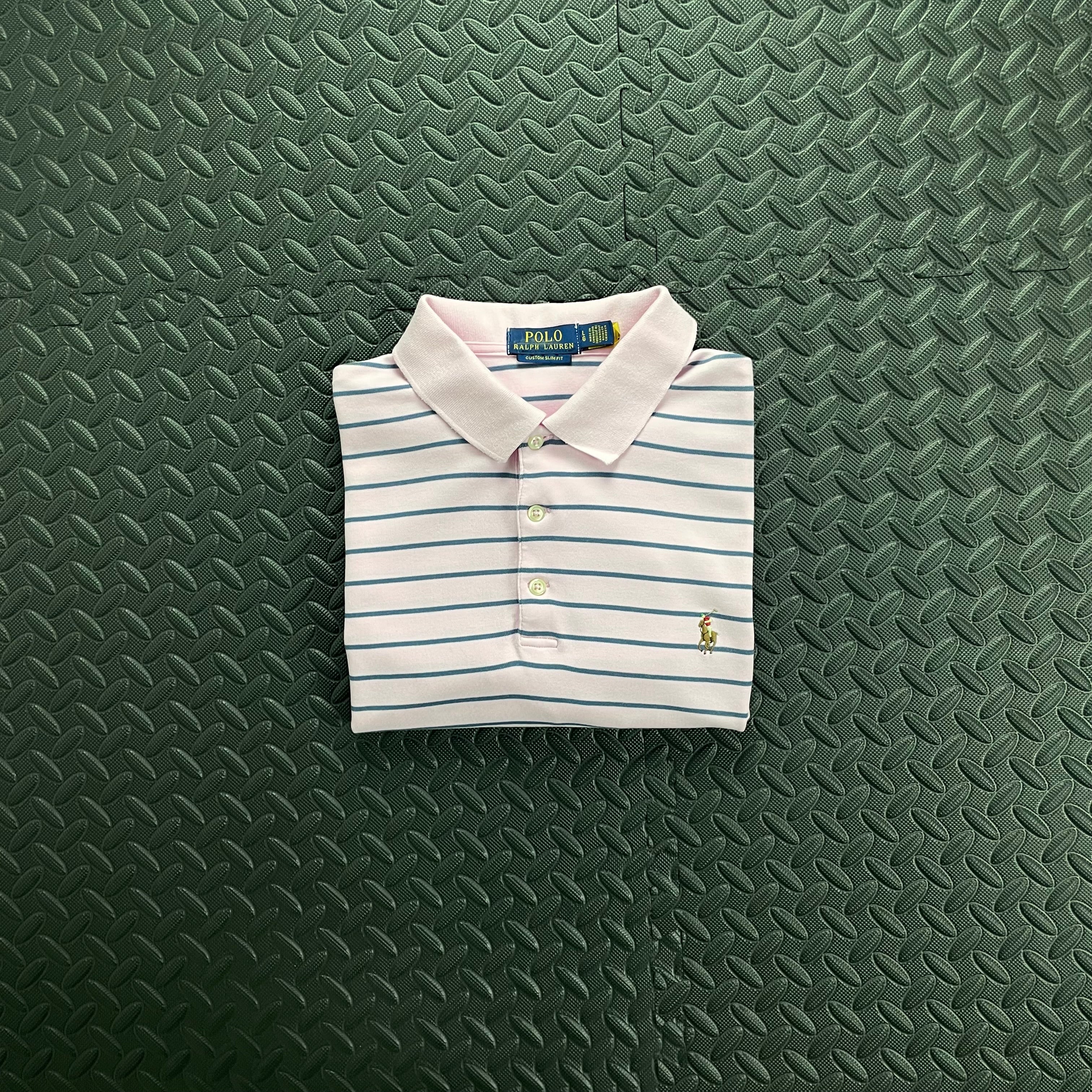 Ralph Lauren Striped Soft Cotton Polo Shirt - Pink