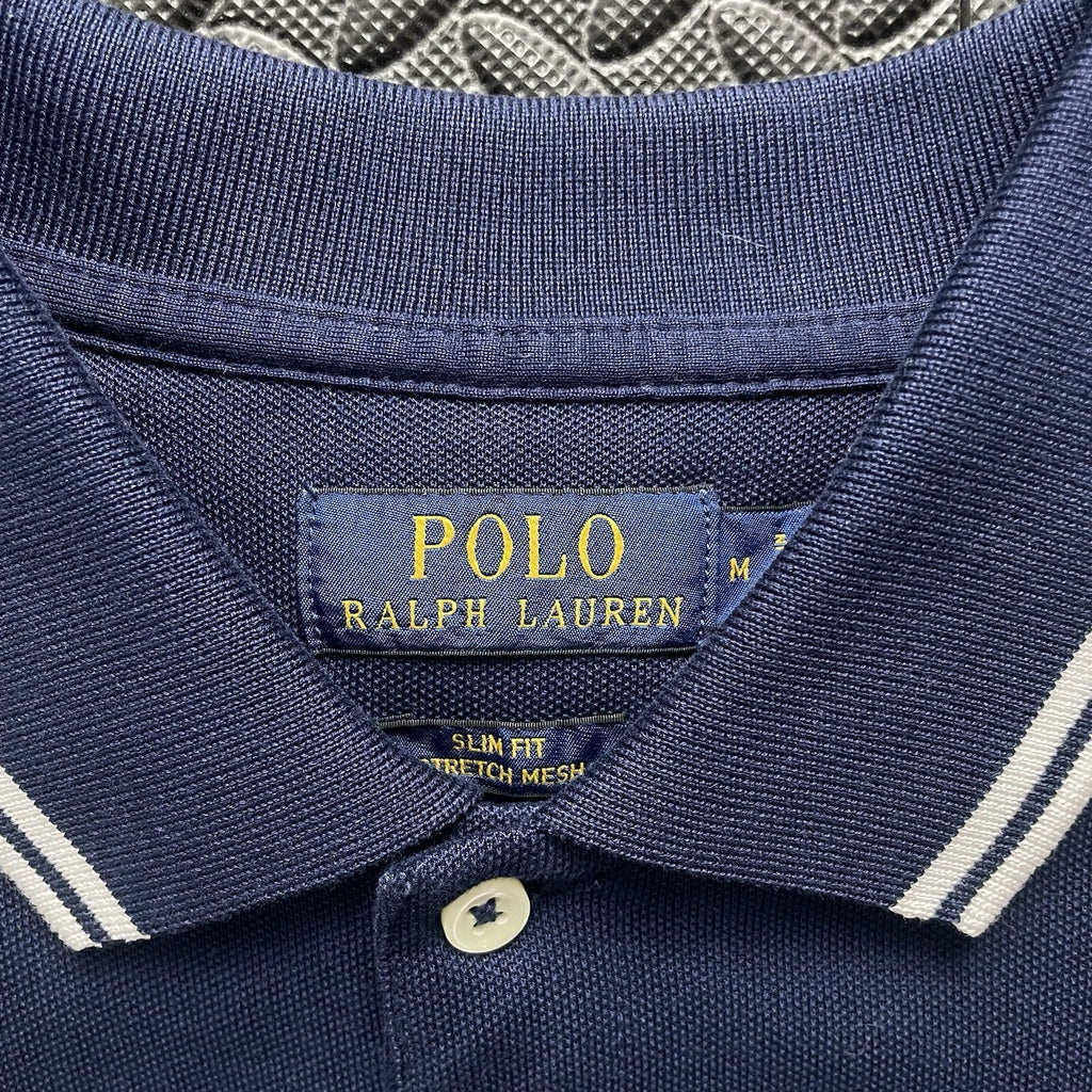 Ralph Lauren Navy Blue Polo Shirt | Men’s Slim Fit M