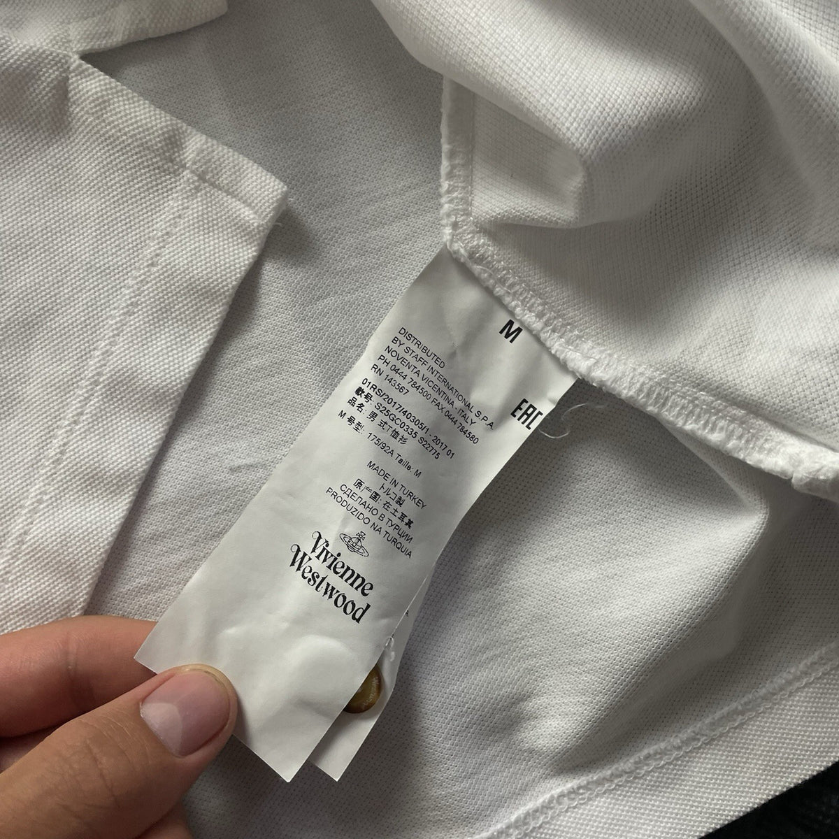 Vivienne Westwood White Polo Shirt | Men’s Slim Fit M 3120