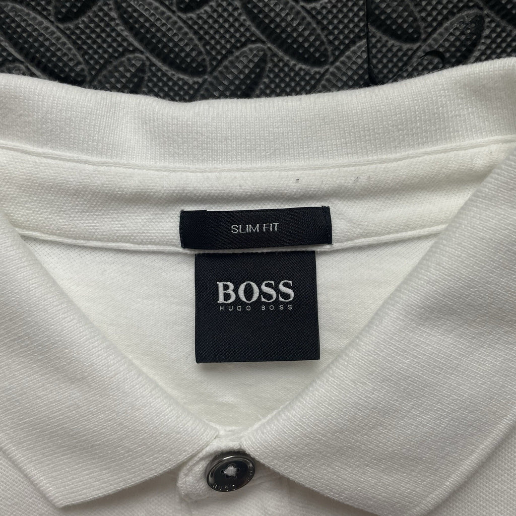 Hugo Boss White Polo Shirt | Men’s Mens Slim Fit M / 2996
