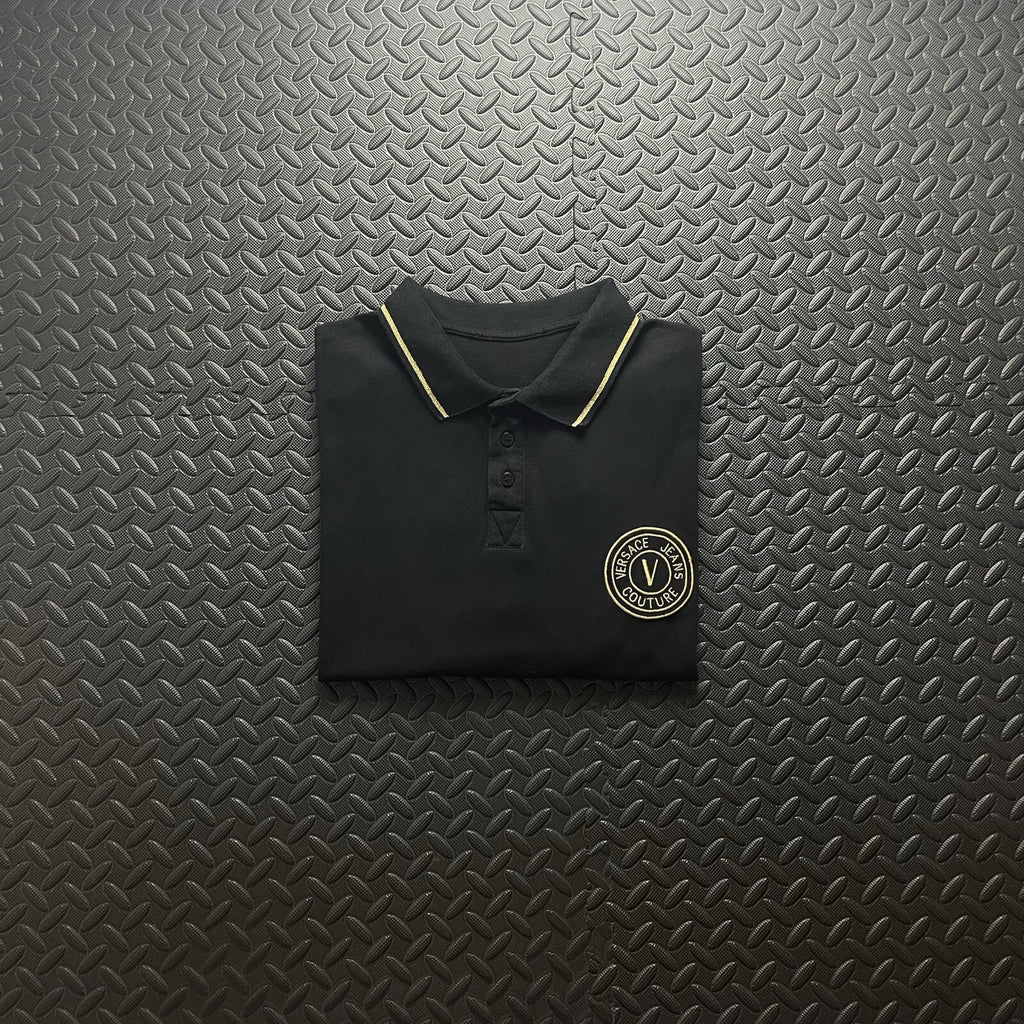 Versace Black Polo Shirt | Men’s Classic Fit M / 2877