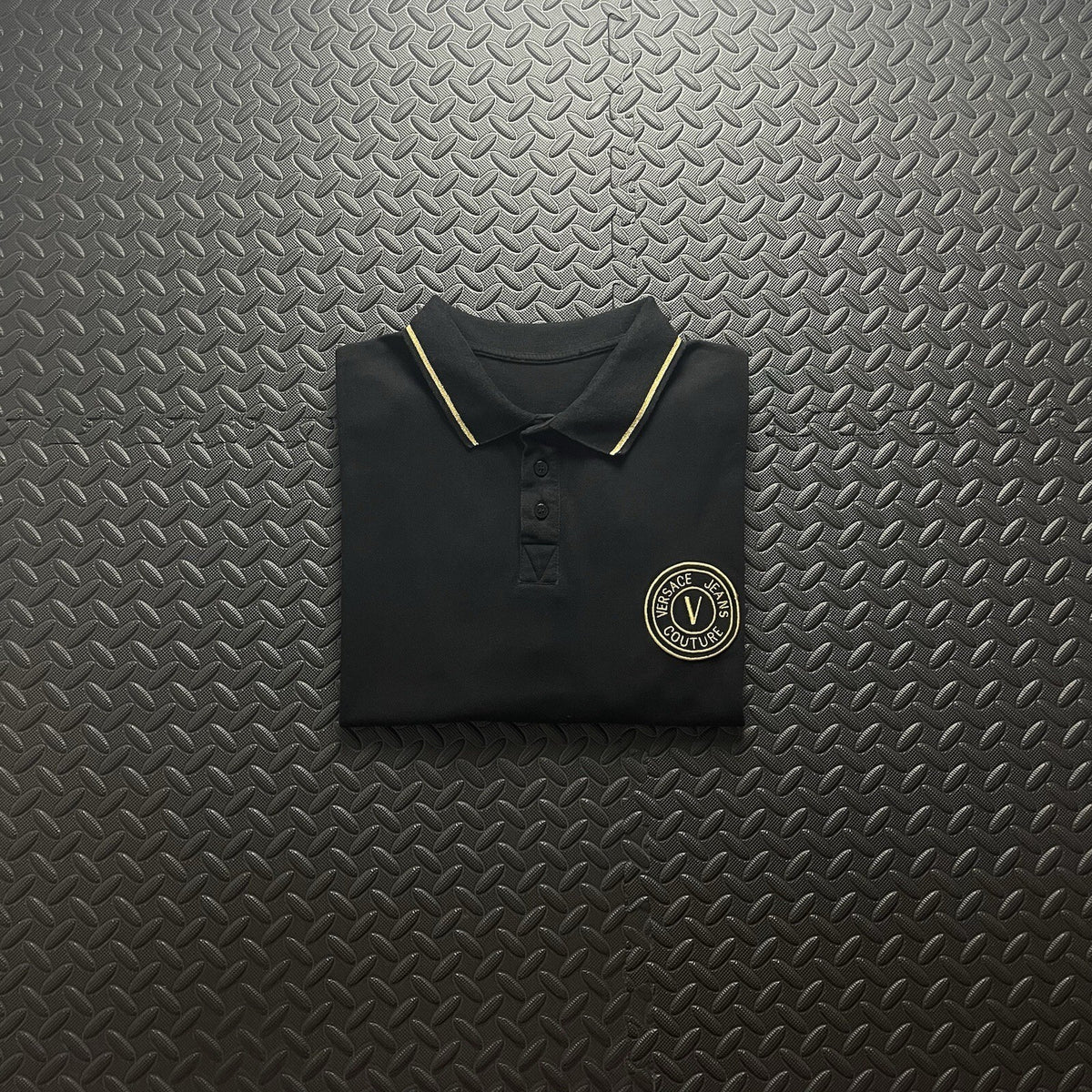 Versace Black Polo Shirt | Men’s Classic Fit M / 2877