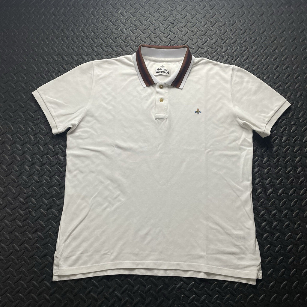 Vivienne Westwood White Polo Shirt | Men’s Slim Fit XL / 3303