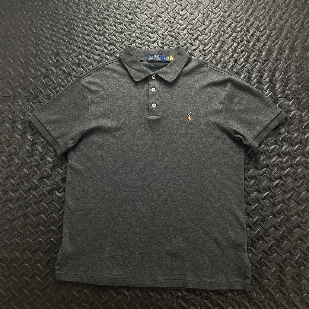Ralph Lauren Soft Cotton Polo Shirt - Dark Grey