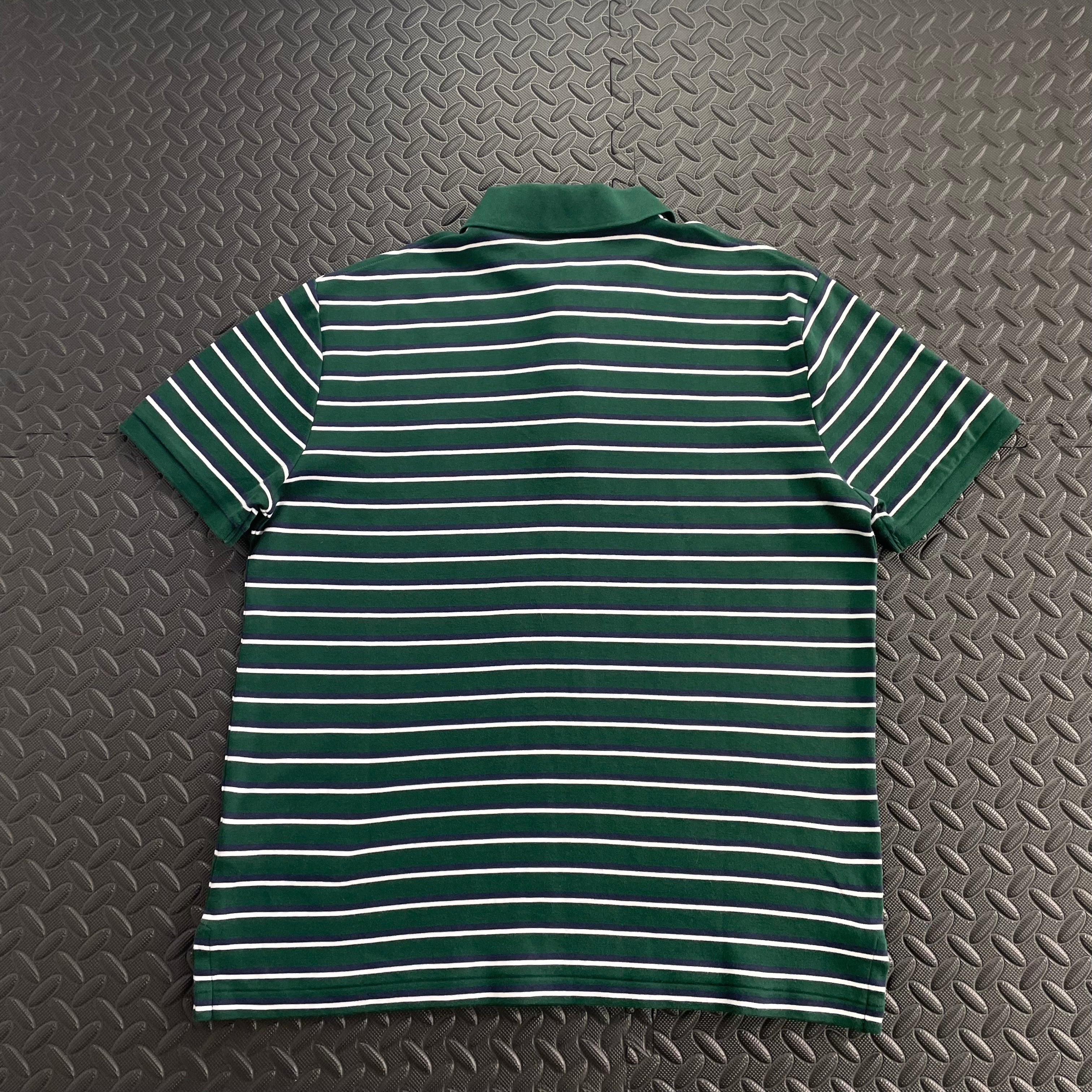 Ralph Lauren Striped Soft Cotton Polo Shirt - Dark Green