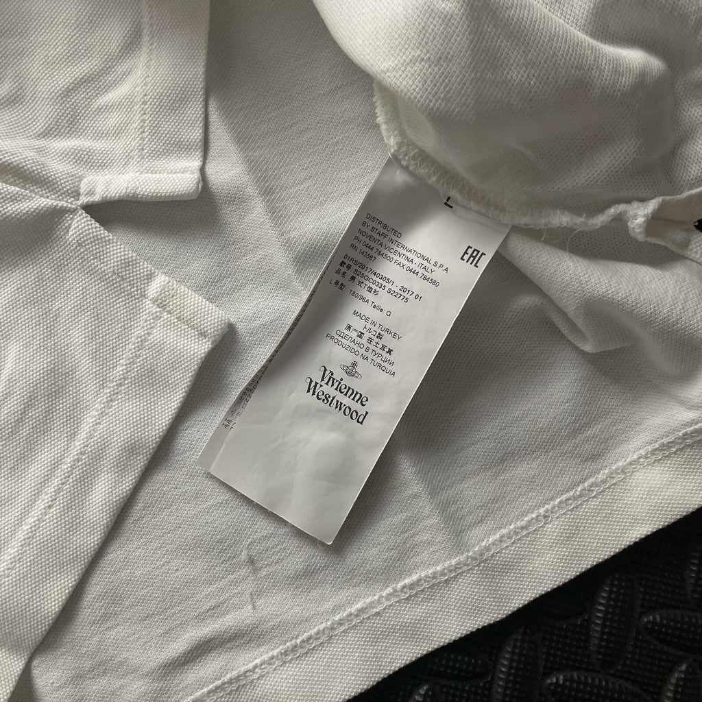 Vivienne Westwood White Polo Shirt | Men’s Slim Fit L / 3370