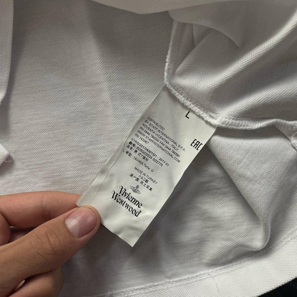 Vivienne Westwood White Polo Shirt | Men’s Slim Fit L / 2938
