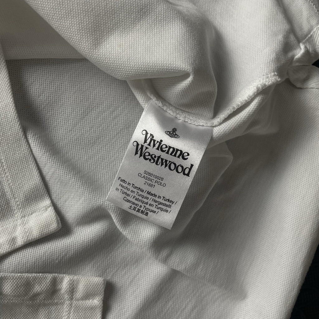 Vivienne Westwood White Polo Shirt | Men’s Slim Fit XL / 3304
