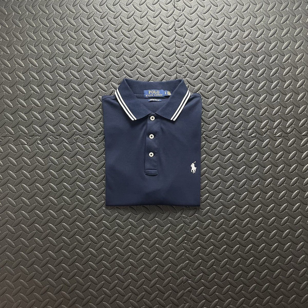 Ralph Lauren Navy Polo Shirt |  Men’s Custom Slim Fit S