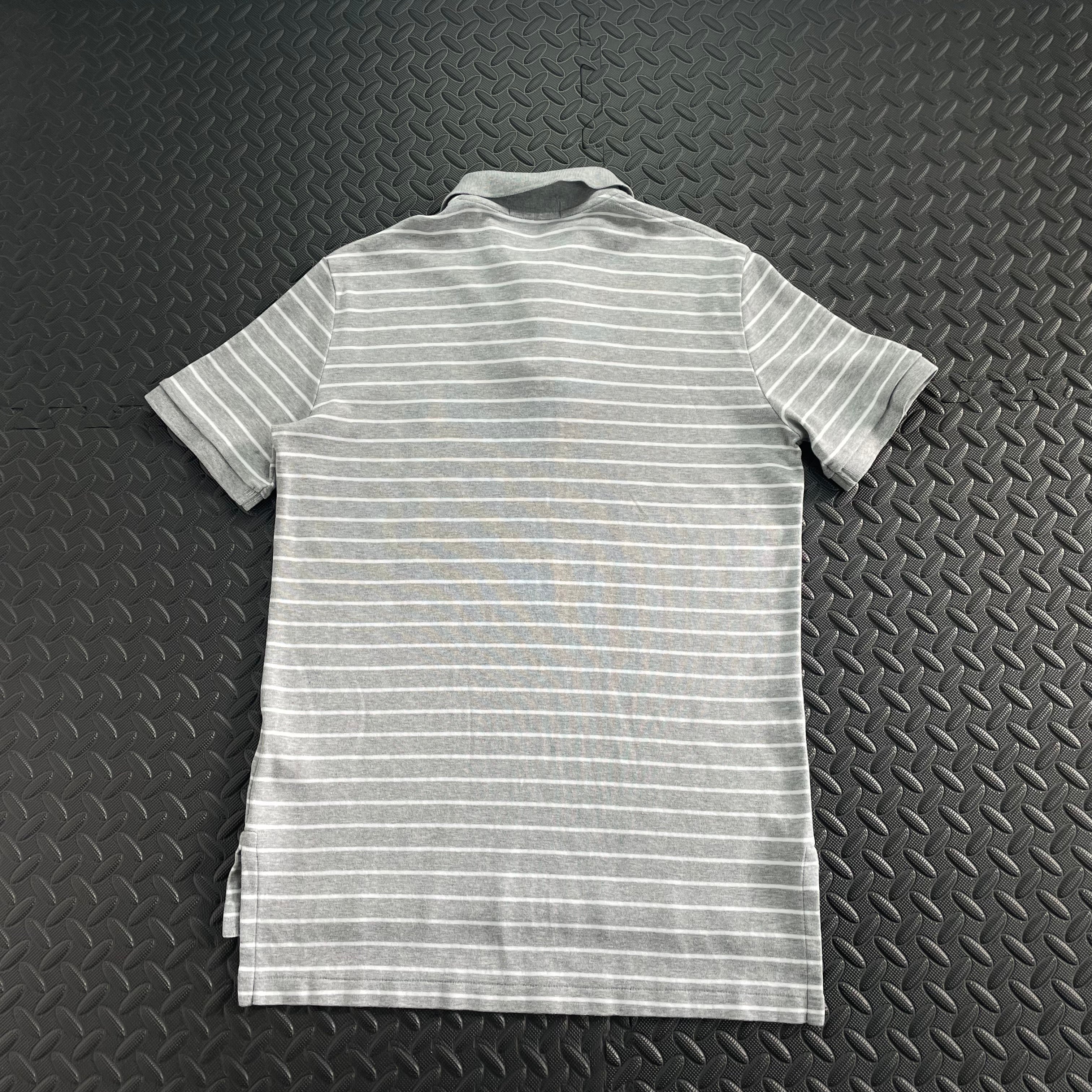 Ralph Lauren Striped Soft Cotton Polo Shirt - Grey