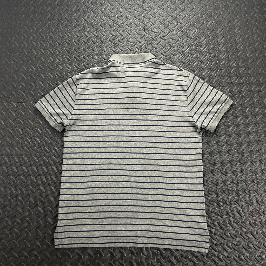 Ralph Lauren Striped Soft Cotton Polo Shirt - Dark Grey