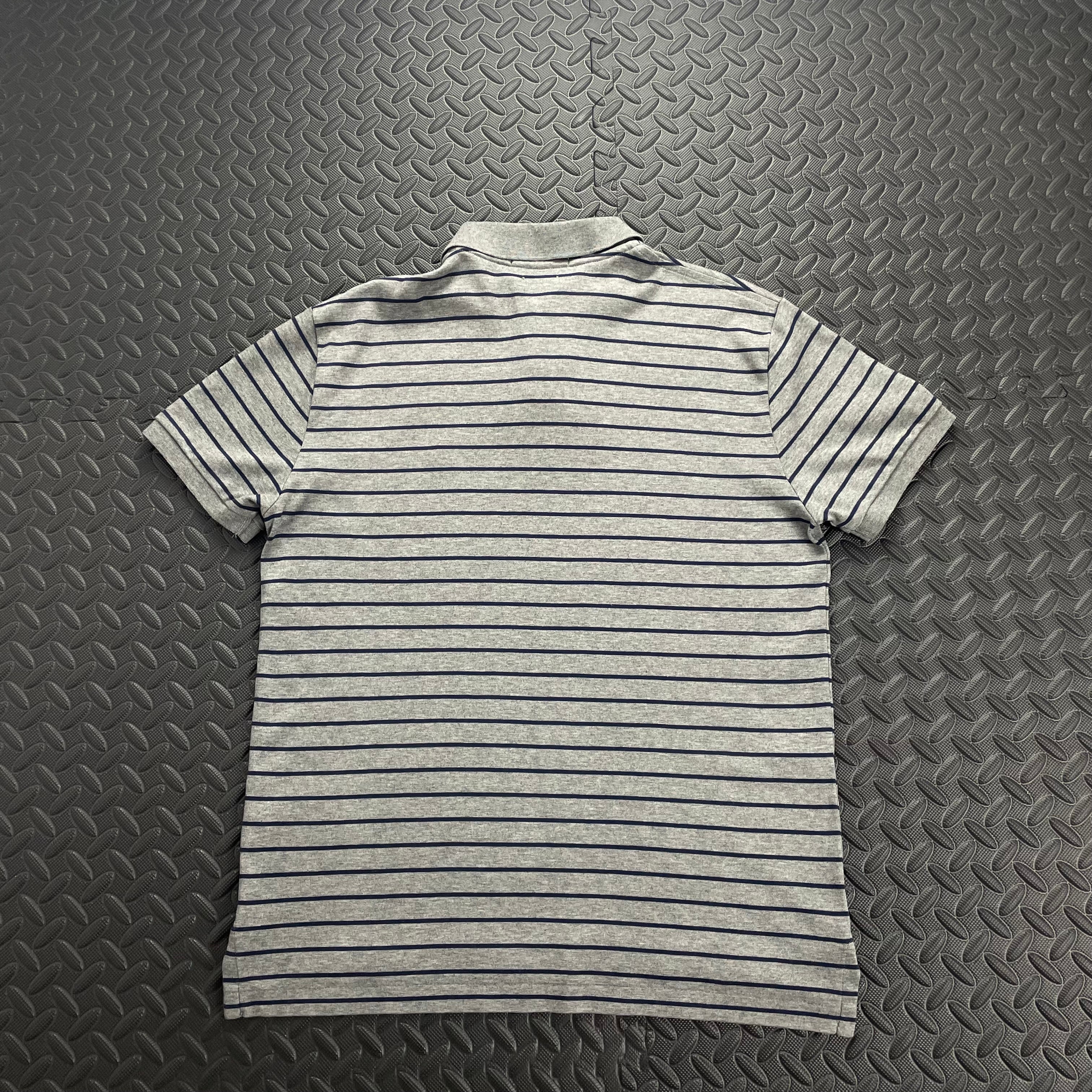 Ralph Lauren Striped Soft Cotton Polo Shirt - Dark Grey