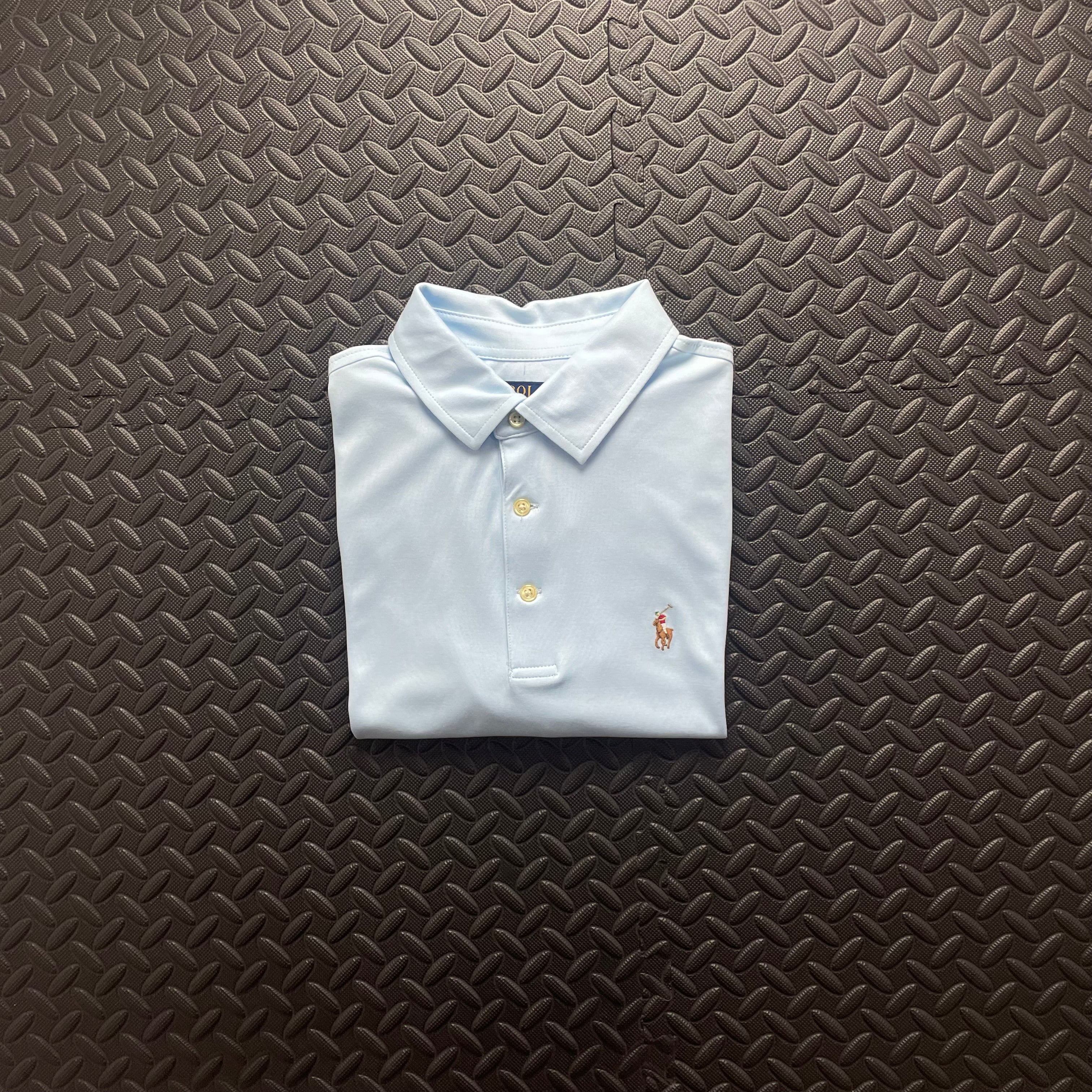Ralph Lauren Soft Cotton Polo Shirt- Light Blue