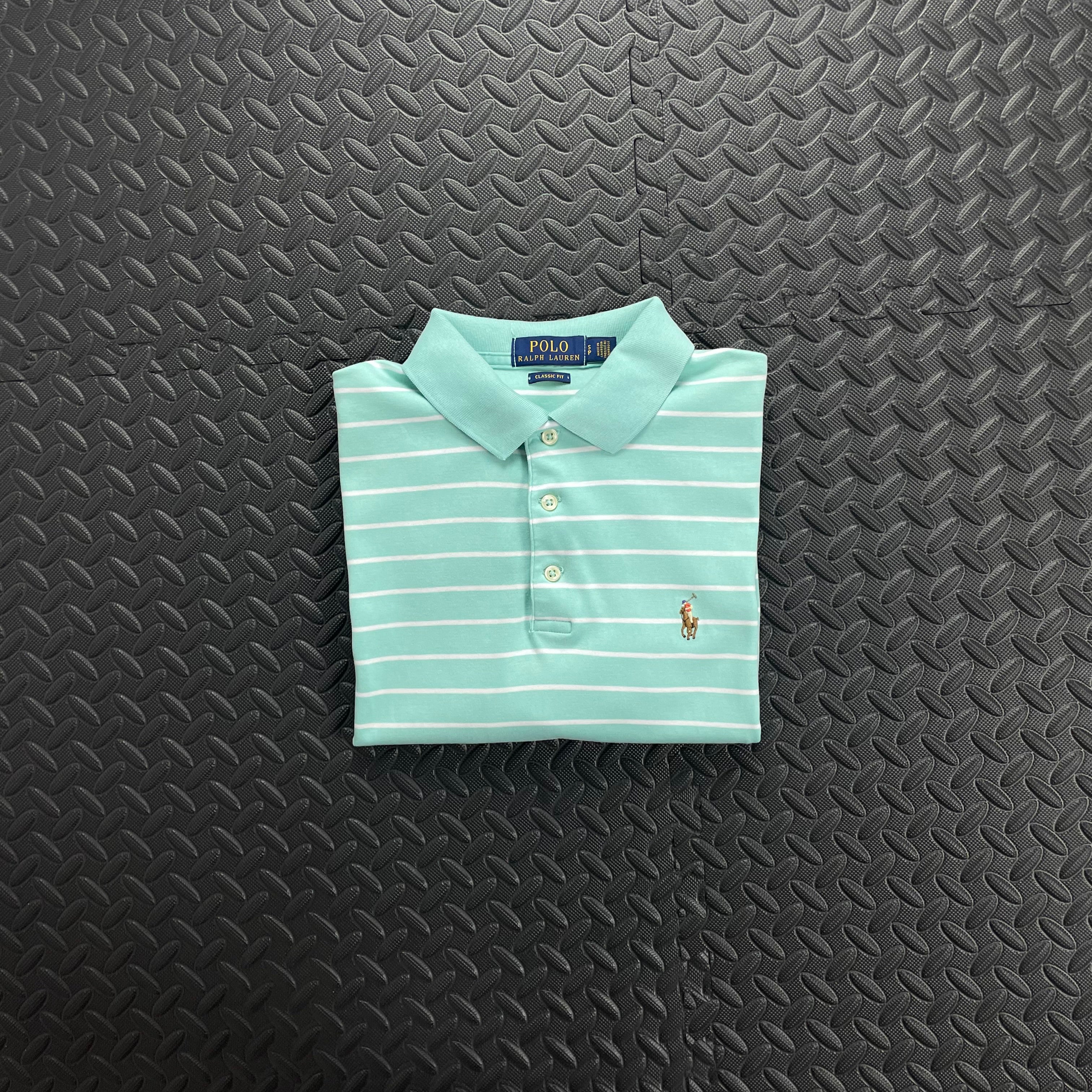 Ralph Lauren Striped Soft Cotton Polo Shirt - Mint