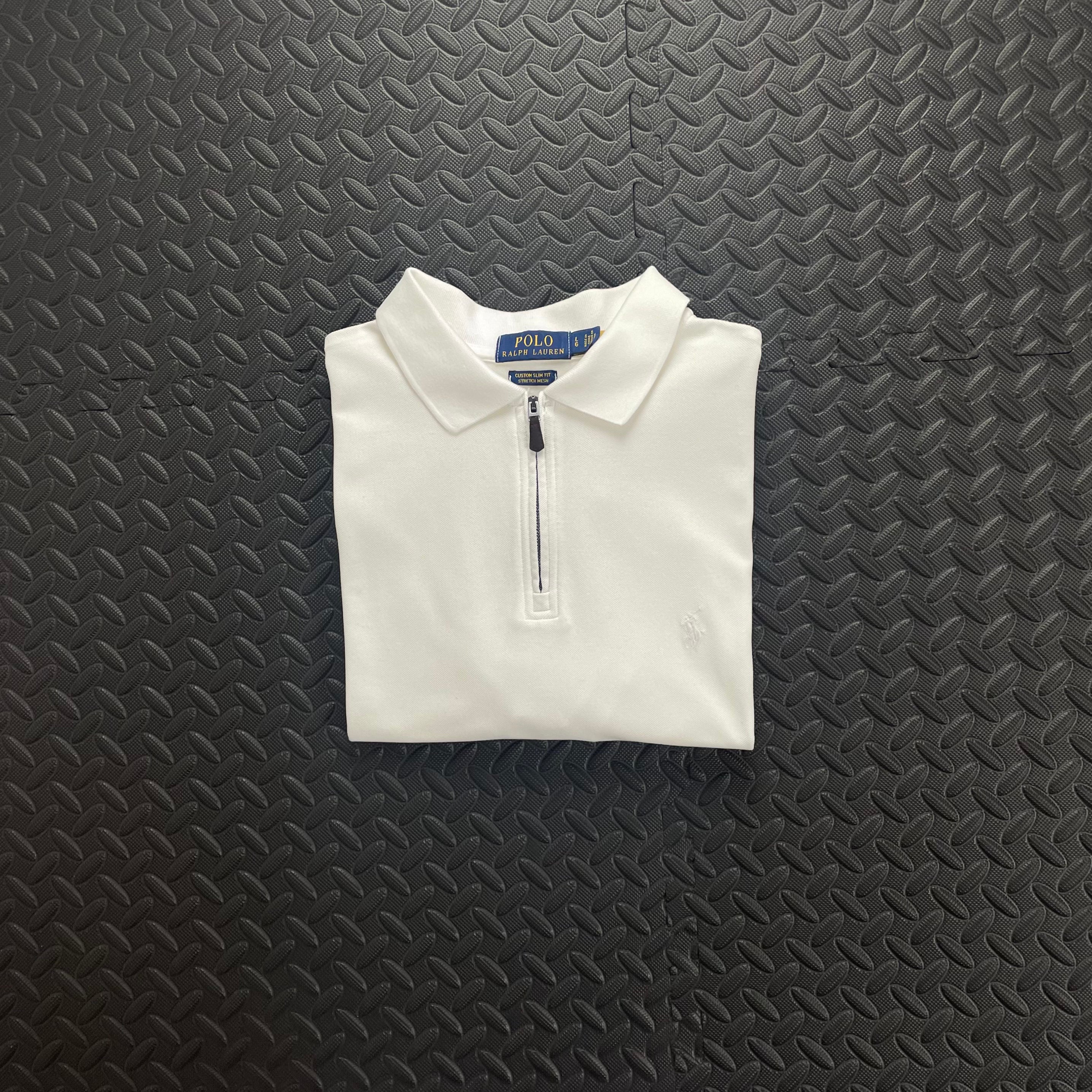 Ralph Lauren Quarter Zip Polo Shirt - White