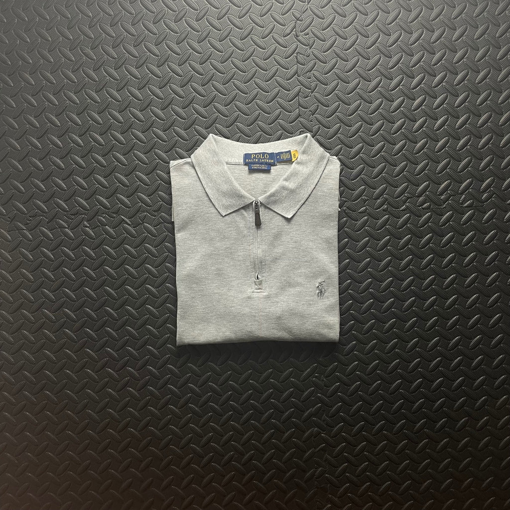 Ralph Lauren Grey 1/4 Zip Polo Shirt | Men’s Custom Slim Fit M / 3151