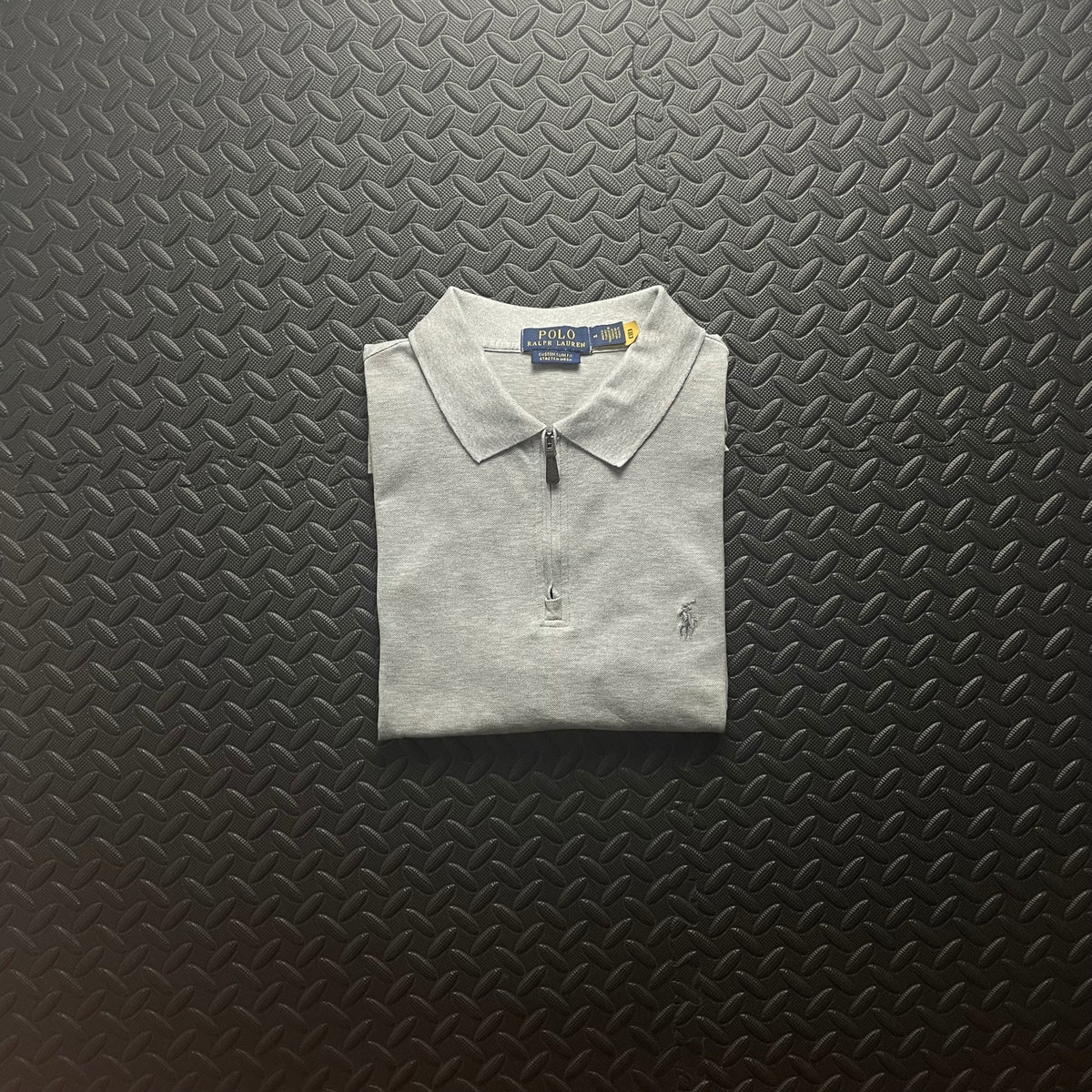 Ralph Lauren Grey 1/4 Zip Polo Shirt | Men’s Custom Slim Fit M / 3151