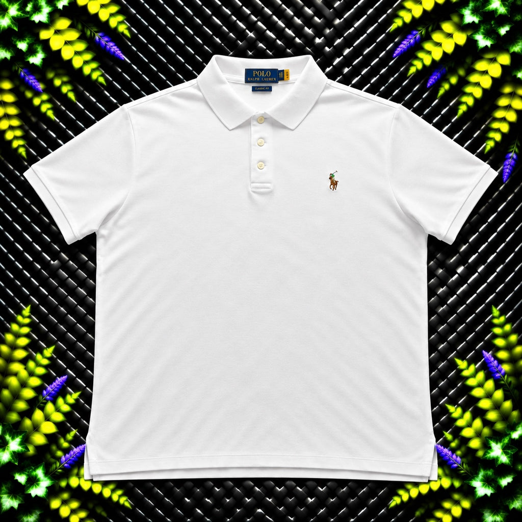 Ralph Lauren White Polo Shirt | Men’s Slim Fit XL / 3816