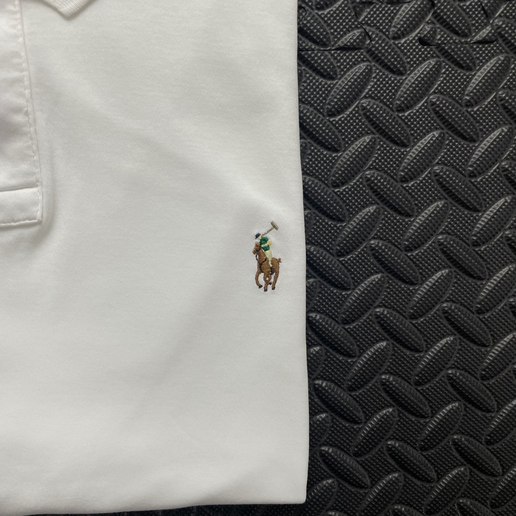 Ralph Lauren White Polo Shirt | Men’s Custom Slim Fit XL / 3721