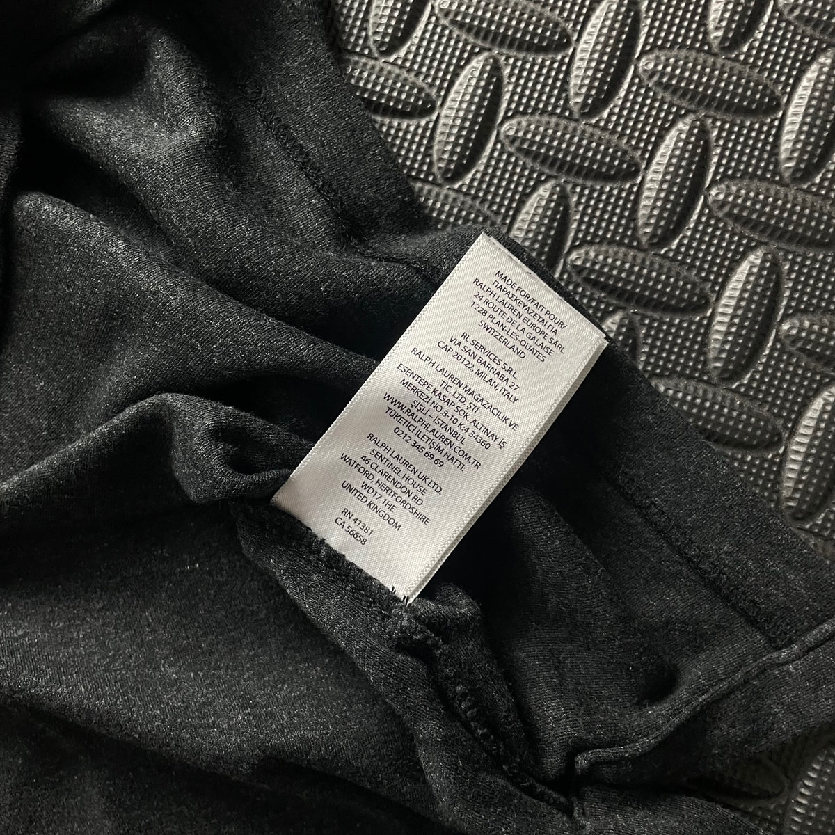 Ralph Lauren Charcoal Black Polo Shirt | Men’s Custom Slim Fit L / 3609