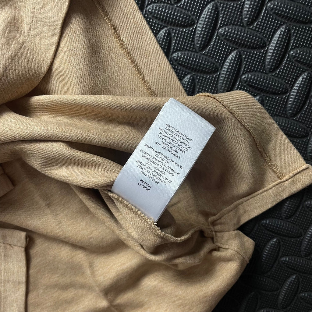 Ralph Lauren Beige Polo Shirt | Men’s Slim Fit M / 3631