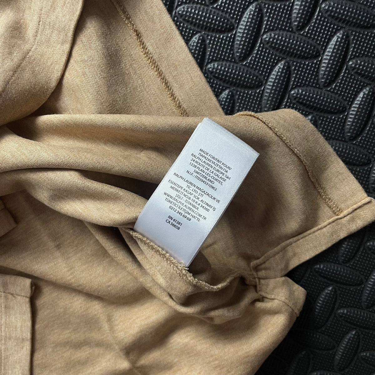 Ralph Lauren Beige Polo Shirt | Men’s Slim Fit M / 3631