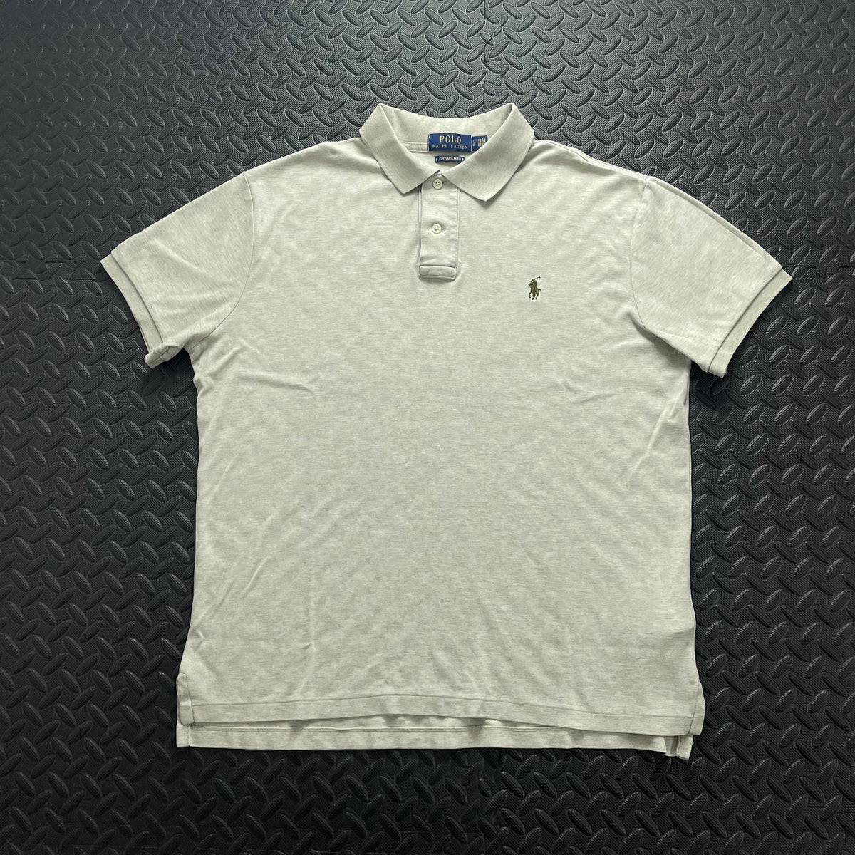 Ralph Lauren Beige Polo Shirt | Men’s Custom Slim Fit L / 3709