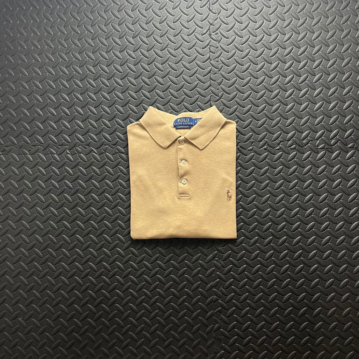 Ralph Lauren Beige Polo Shirt | Men’s Custom Slim Fit M / 3652