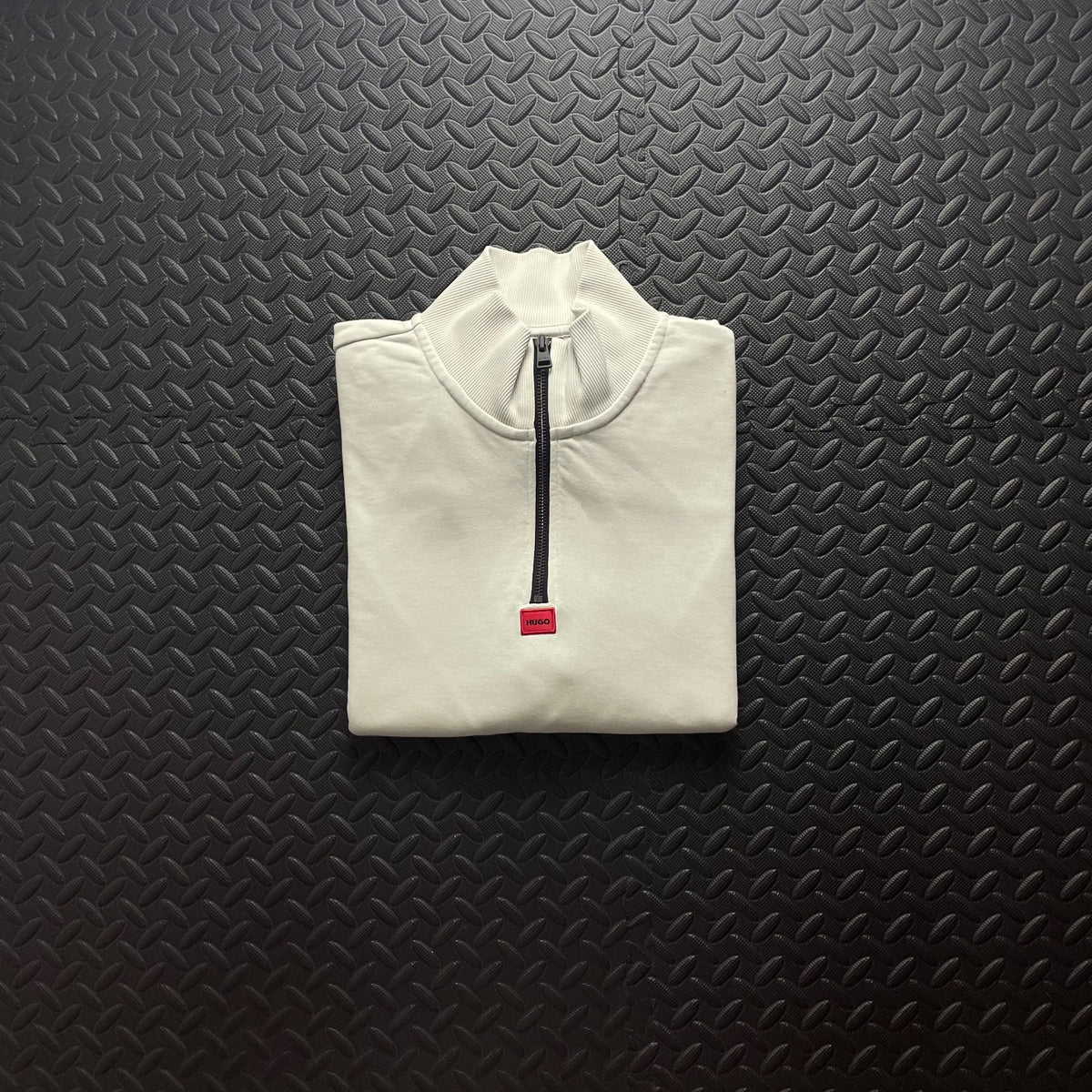 Hugo Boss Cream 1/4 Zip Sweatshirt / Mens Classic Fit L / 3693