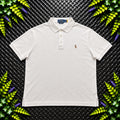 Ralph Lauren White Polo Shirt | Men’s Custom Slim Fit L / 3847