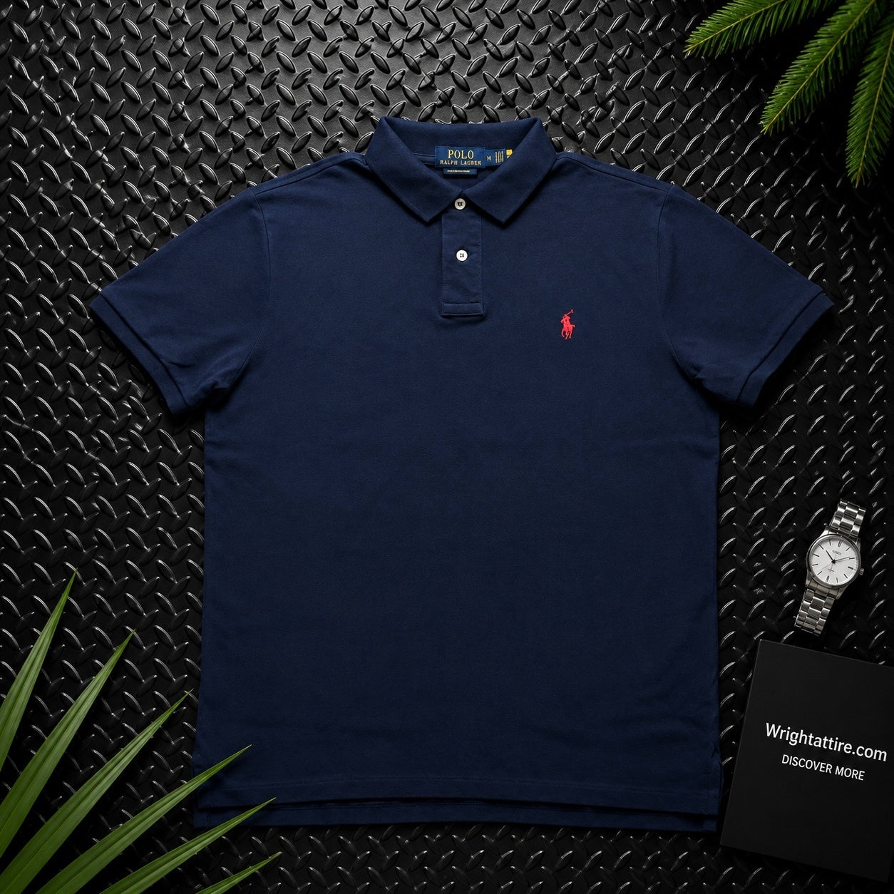 Ralph Lauren Navy Polo Shirt | Men’s Custom Slim Fit L / 3426
