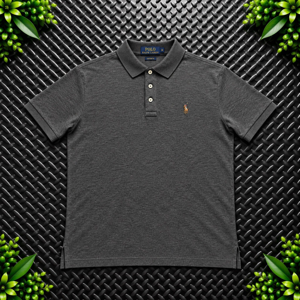 Ralph Lauren Grey Polo Shirt | Men’s Slim Fit L / 3621