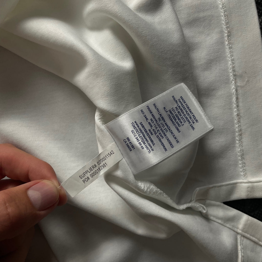 Ralph Lauren White Polo Shirt | Men’s Slim Fit L / 3615
