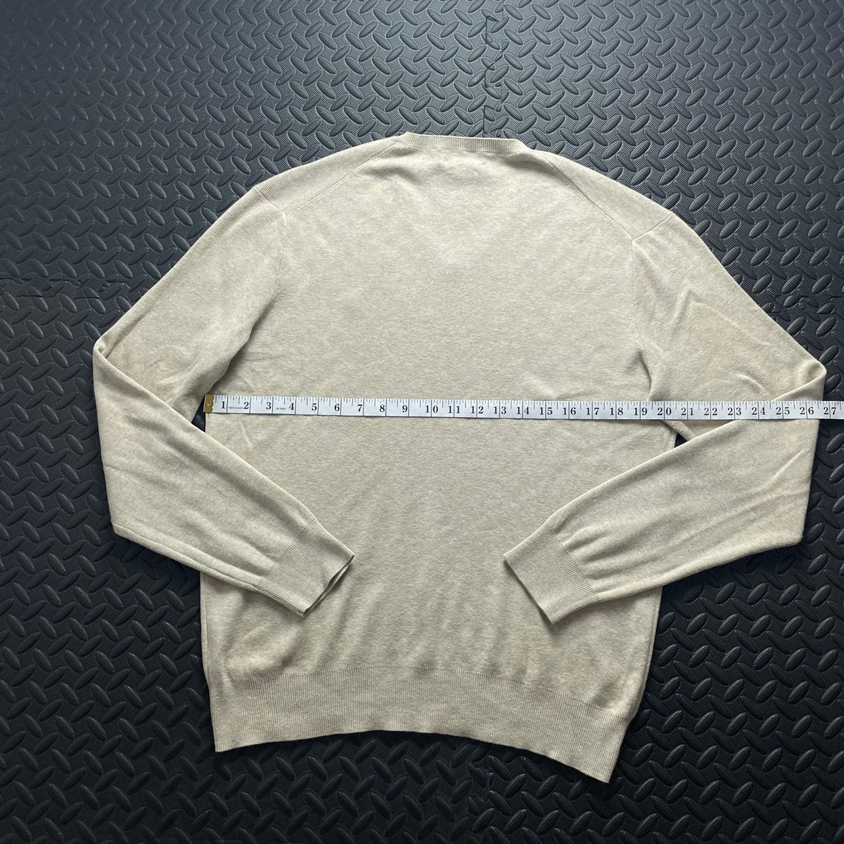 Ralph Lauren Cream V-Neck Jumper | Men’s Classic Fit M / 3742