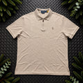 Ralph Lauren Beige 1/4 Zip Polo Shirt | Men’s Custom Slim Fit L / 3871