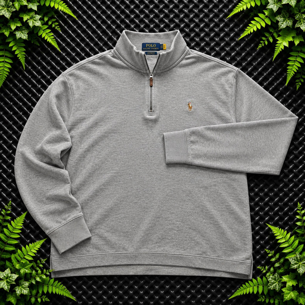 Ralph Lauren Grey 1/4 Zip Jumper | Mens Classic Fit XL / 3737
