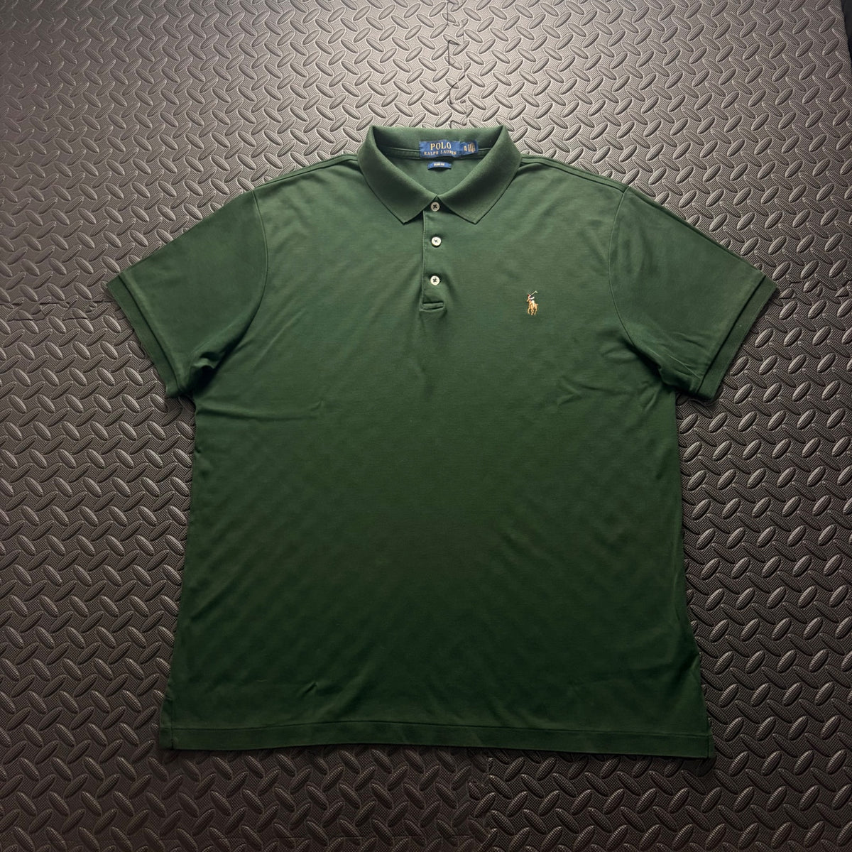Ralph Lauren Dark Green Polo Shirt | Men’s Slim Fit XL / 3814