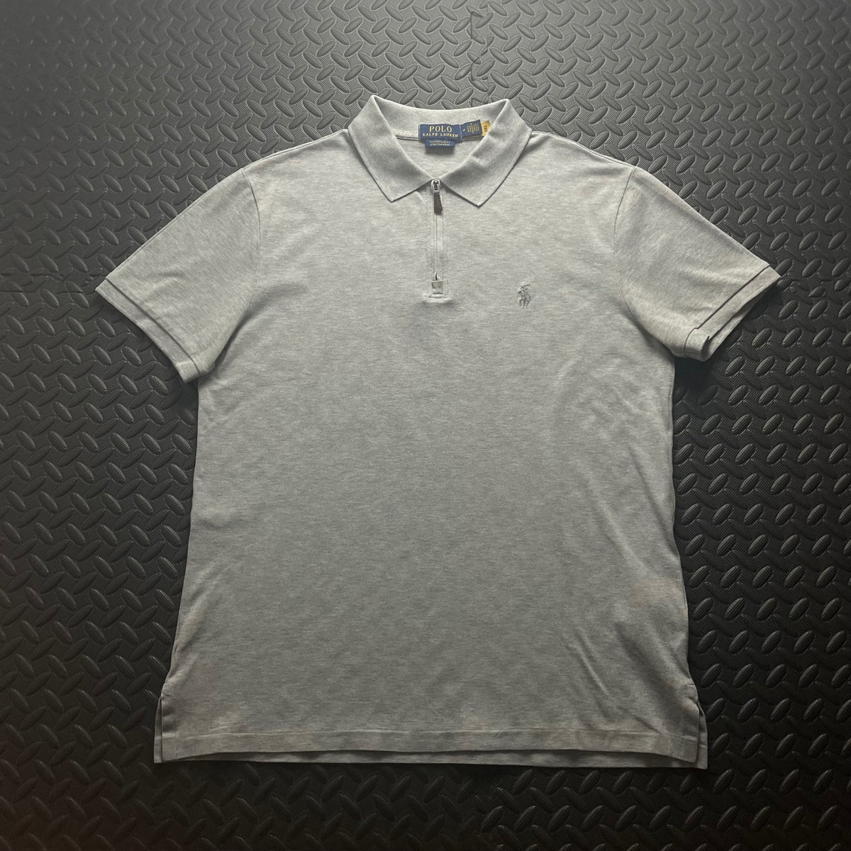 Ralph Lauren Grey 1/4 Zip Polo Shirt | Men’s Custom Slim Fit M / 3151