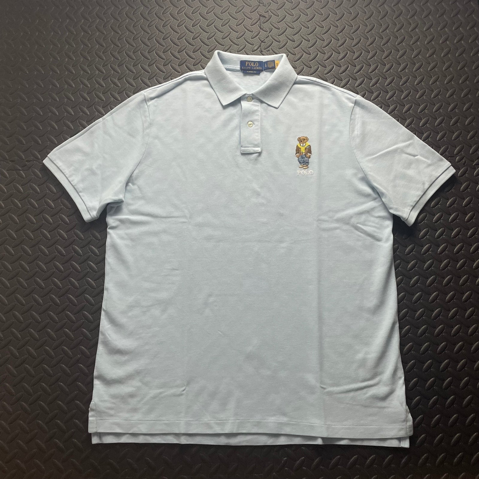 Ralph Lauren Light Blue Polo Shirt | Men’s Classic Fit L | Polo Bear / 3397