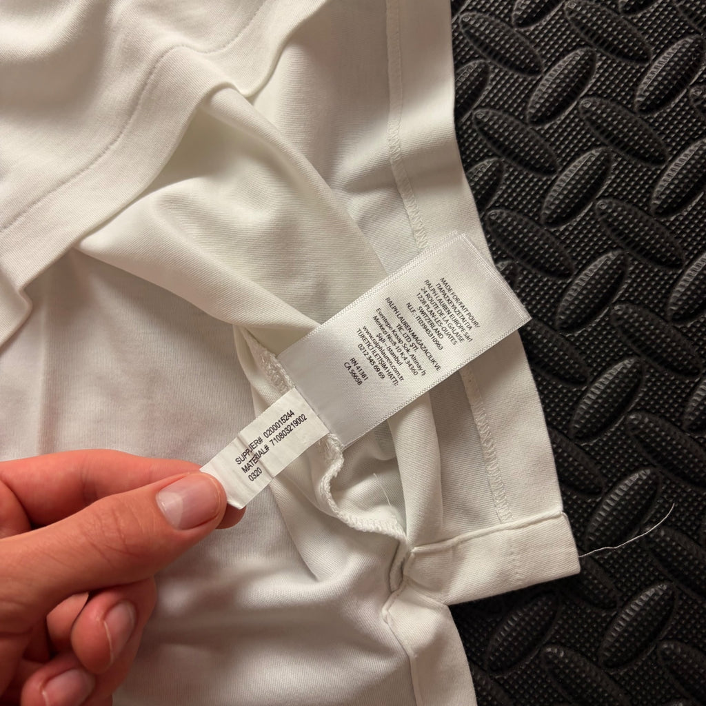 Ralph Lauren White Polo Shirt | Men’s Custom Slim Fit M / 3841