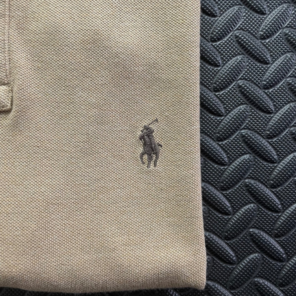 Ralph Lauren Beige Polo Shirt | Men’s Custom Slim Fit M / 2947
