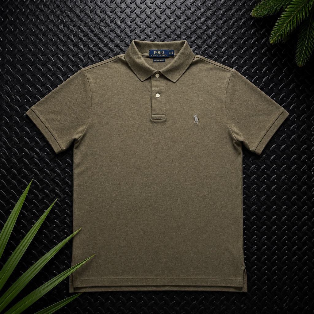 Ralph Lauren Brown Polo Shirt | Men’s Custom Slim Fit M / 3415