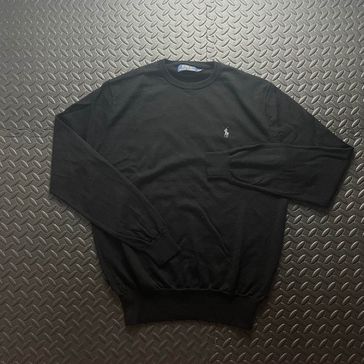Ralph Lauren Black Crewneck Jumper / Merino Wool | Mens Classic Fit M / 3677