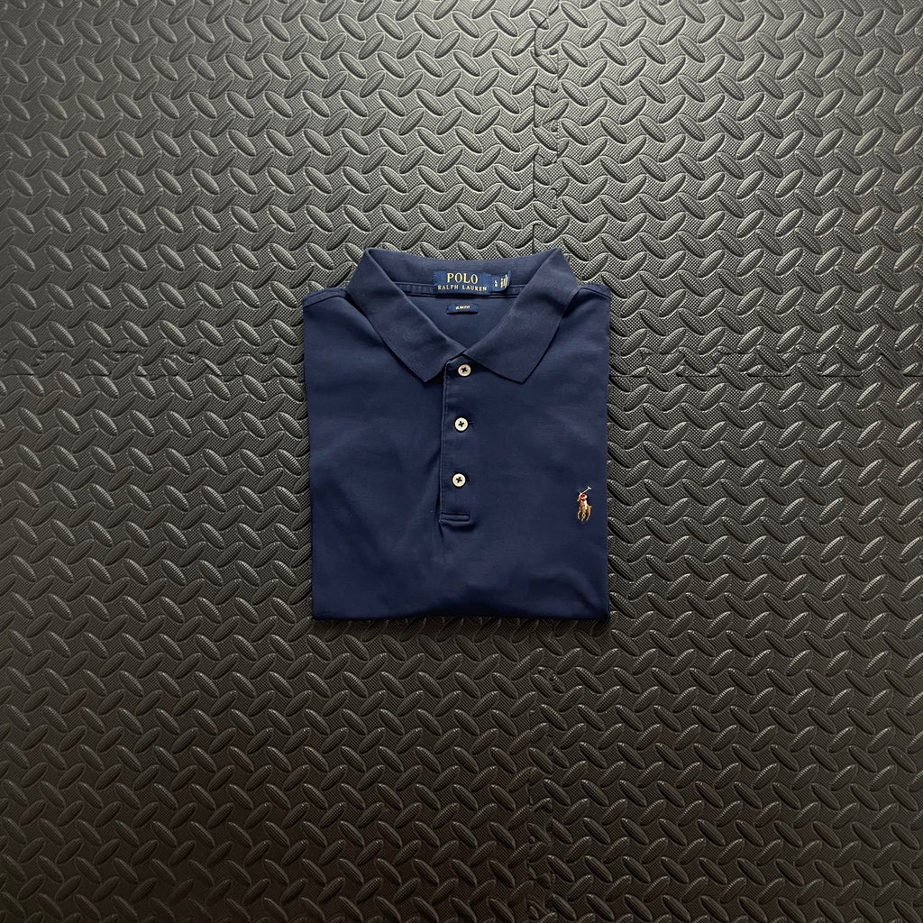 Ralph Lauren Navy Polo Shirt | Men’s Slim Fit L / 3695